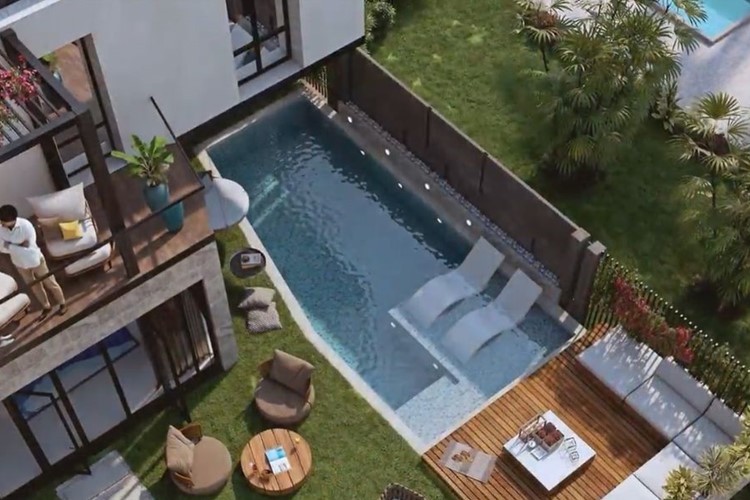 شقة مع حديقة وحمام سباحة خاص للبيع 
